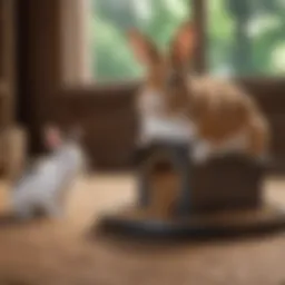 A variety of rabbit feeders showcasing different designs and materials