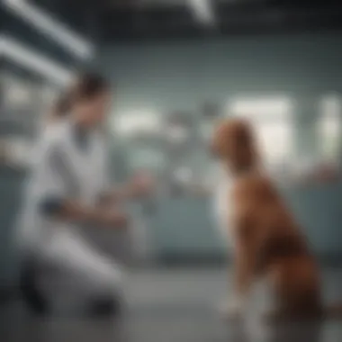 Veterinarian discussing urinary health with pet owner