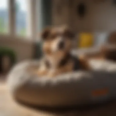 Durable medium dog bed for active pets
