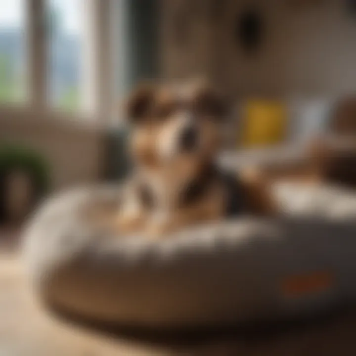 Durable medium dog bed for active pets