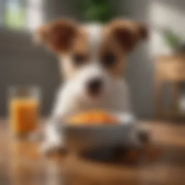 Nutrition: The Key to a Happy, Healthy Puppy A playful puppy enjoying a balanced meal in a bowl