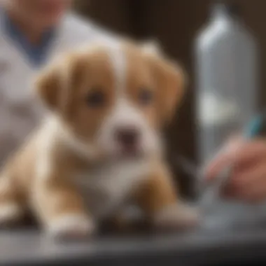 Expert Veterinary Guidance on Puppy Digestion Veterinarian examining a puppy's health and diet