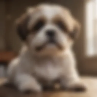 Positive Reinforcement Techniques A Shih Tzu puppy receiving positive reinforcement