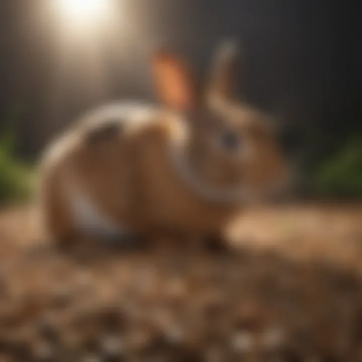 Illustration of nutritional information relevant to rabbit pellets
