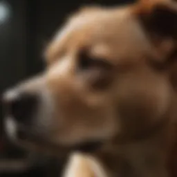 Close-up of a dog with visible skin irritation