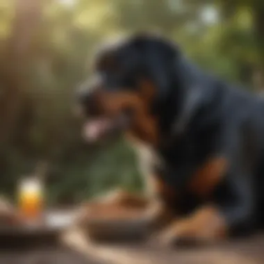 An expert providing feeding guidelines for Rottweilers.