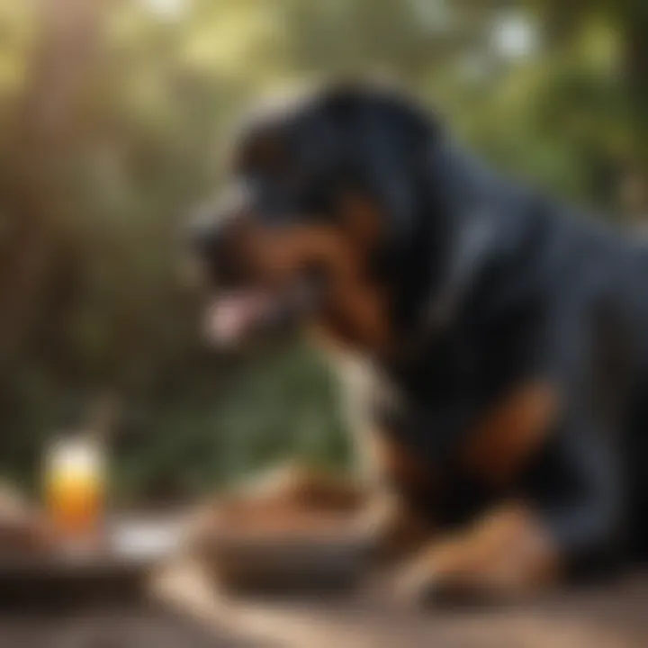 An expert providing feeding guidelines for Rottweilers.