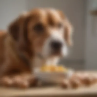 A Happy Dog with Royal Canin Rabbit and Potato Dog enjoying a bowl of Royal Canin Rabbit and Potato