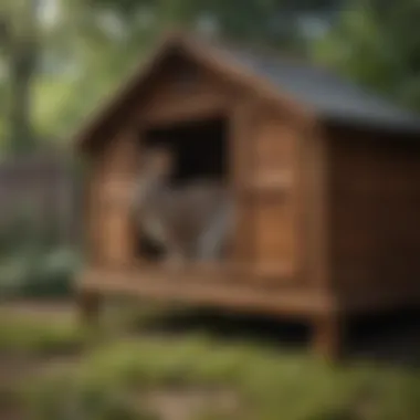 Outdoor rabbit hutch with protective features against predators