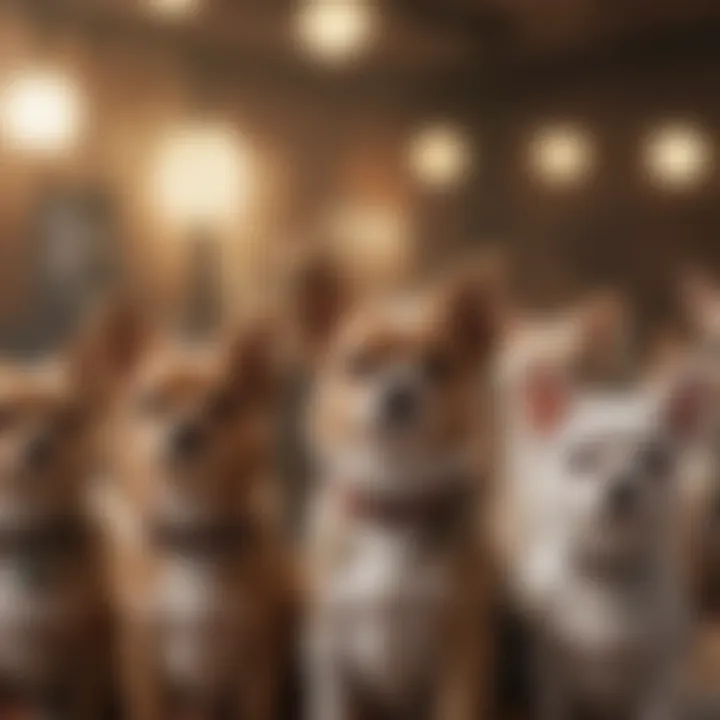 Different coat types of small dogs displayed together