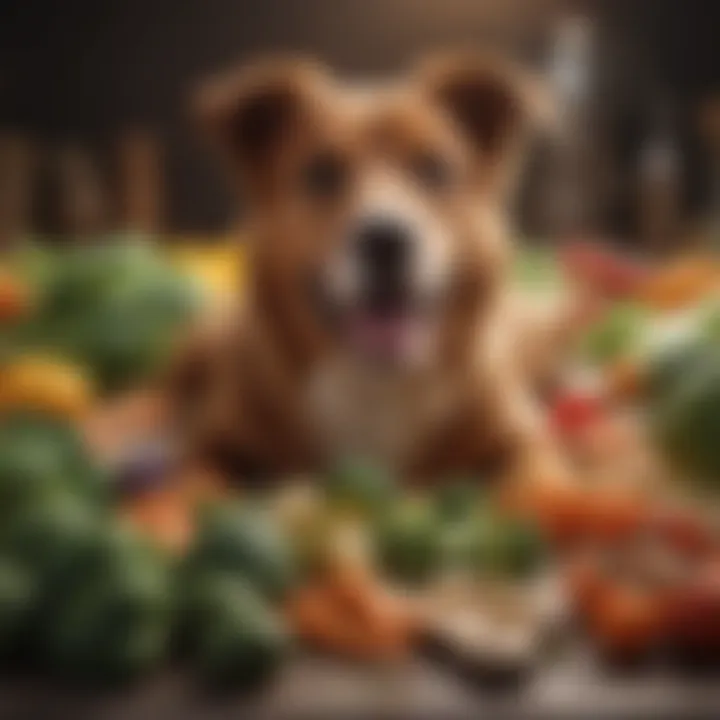 Infographic on nutritional benefits of vegetables for dogs