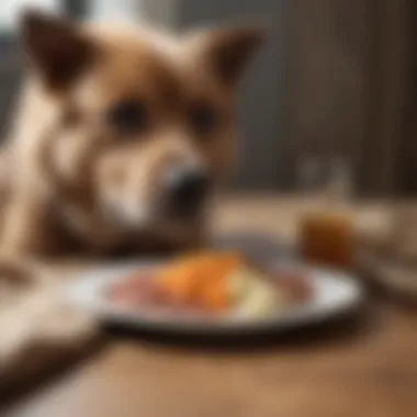 A selection of dog-friendly bland foods