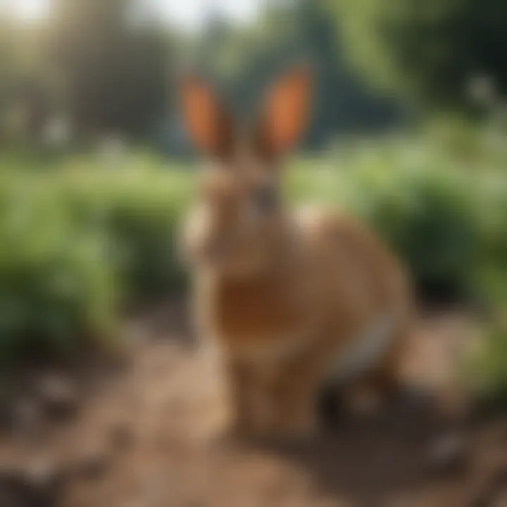 A well-maintained landscape featuring rabbit-resistant plants.
