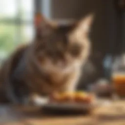 A senior cat enjoying a nutritious meal