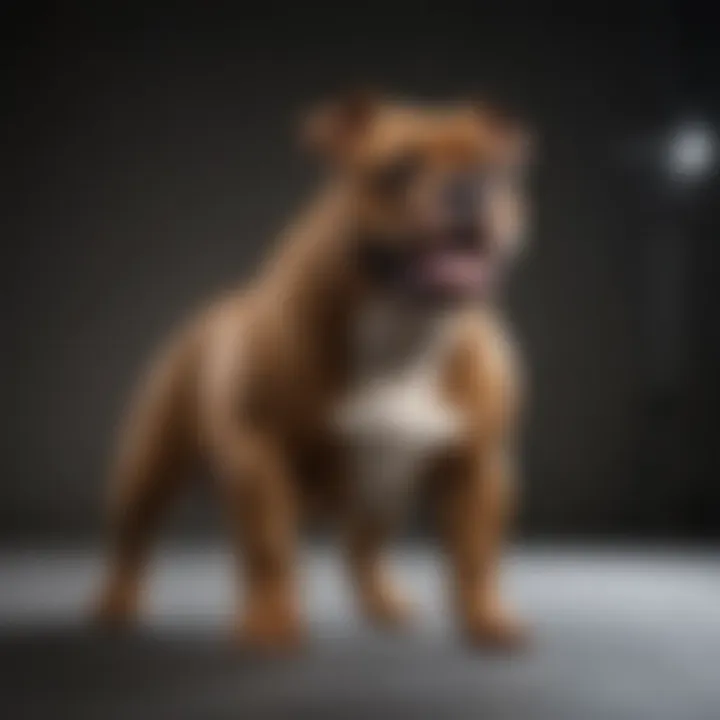 American Bully in a dynamic pose highlighting its strong physique