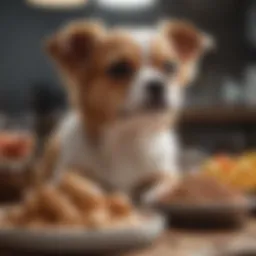 Nutritional chart for small dog food