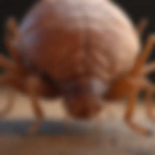 Close-up view of a bed bug showcasing its intricate anatomy