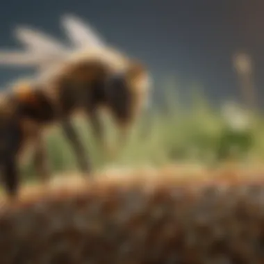 Bees and Agriculture: Essential Partners A lush agricultural landscape showcasing the importance of bees in food production.