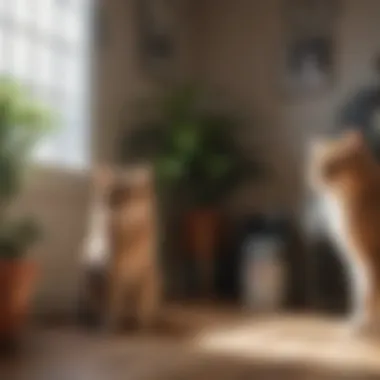 Pet owner performing maintenance on an air purifier, ensuring optimal performance.