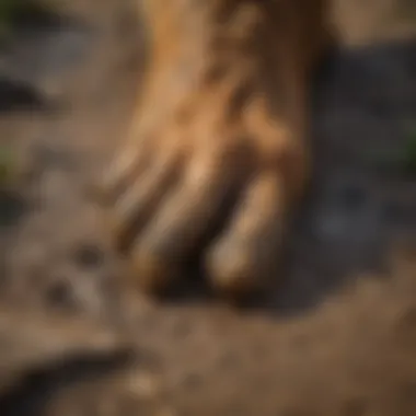 A tiger's paw print on a muddy path, symbolizing its presence and the exploration of its territory.