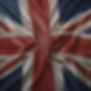 Detailed Design of the Union Jack Close-up of the intricate design elements of the Union Jack