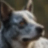 A Blue Heeler showcasing its unique coat texture