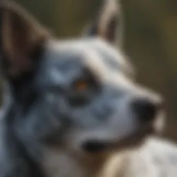 A Blue Heeler showcasing its unique coat texture