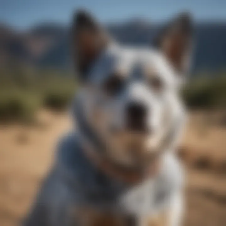 Blue Heeler with a shiny coat after grooming