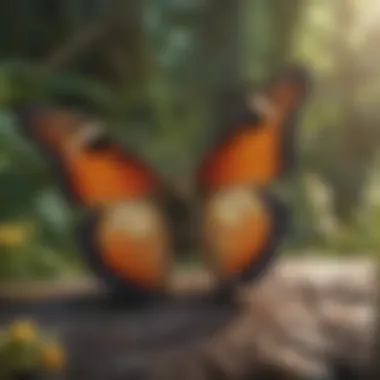 Understanding the Ecosystem An educational poster on flower adaptations and butterfly pollination