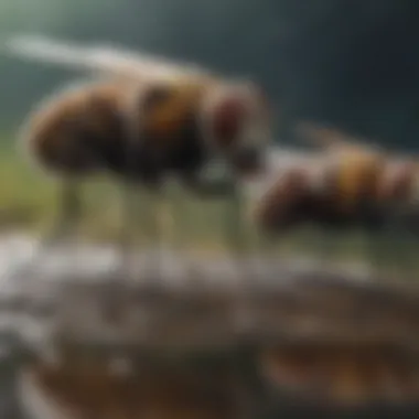 Flies in Their Ecosystem A natural habitat showing flies interacting with their environment.