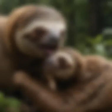 An illustration of predator-prey dynamics involving sloths.