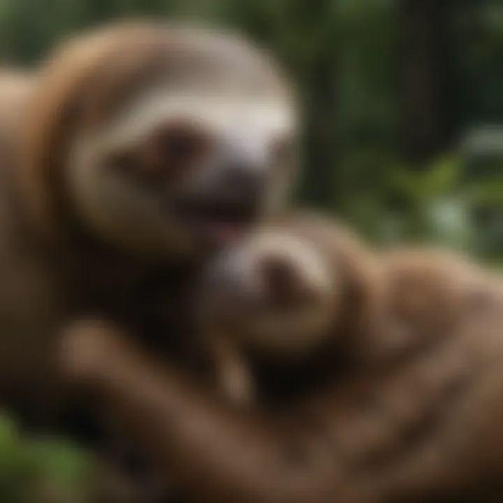 An illustration of predator-prey dynamics involving sloths.