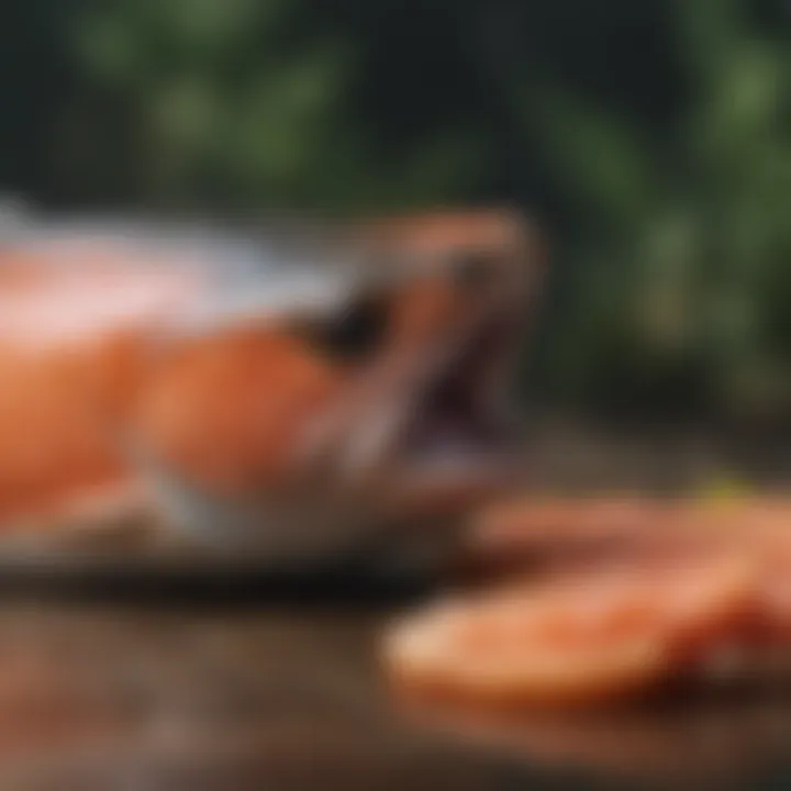 Visual representation of potential health risks of raw salmon