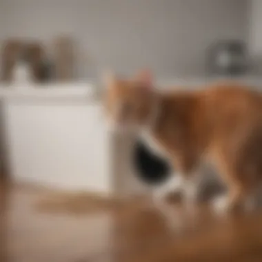 Components of a self-cleaning litter box showcasing its mechanics