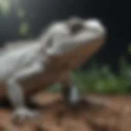 Calcium powder being utilized in reptile feeding