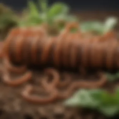 Visual representation of super meal worms in sustainable agriculture