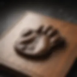 A beautifully crafted wooden memorial plaque with a paw print.