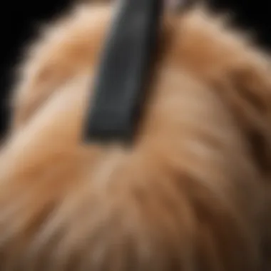 Precision Trimming with Cordless Clippers Close-up of dog fur being trimmed with cordless clippers