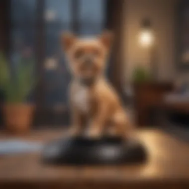 Cordless dog clippers on a grooming table