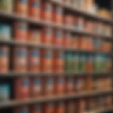 An assortment of top salmon dog food brands displayed on a shelf