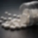 Detailed depiction of aspirin tablet dosage