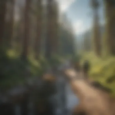 Hikers enjoying the scenic trails of Yellowstone in summer