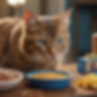 Cat enjoying Blue Buffalo diabetic food