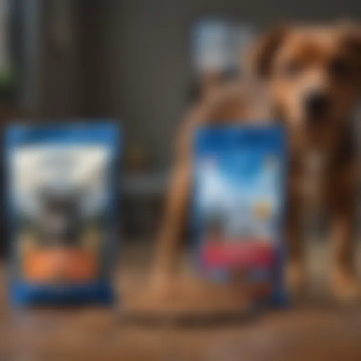 Side-by-side comparison of Blue Buffalo and other dog food brands