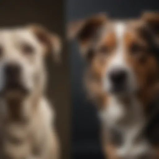 A visual representation of the aging process in dogs compared to humans, showcasing various stages of life.