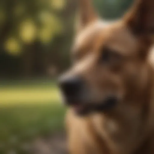 A dog experiencing flatulence