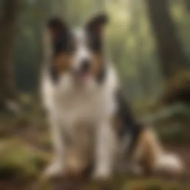 A historical depiction of Collies in their working environment, reflecting their heritage.