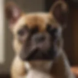 Close-up of a French Bulldog puppy showcasing its distinctive features