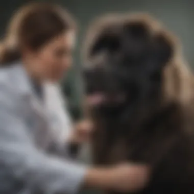 Essential Veterinary Care for Newfoundlands Veterinarian examining a Newfoundland dog for health check