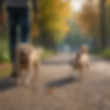 Owner observing dog scooting, indicating behavioral signals